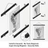 2 Pack Magnetic Poster Hanger Wooden Poster Hangers, 24 Inch, Extra Strong Magnets, Quick Assembly and Easy Use, Wood Poster Hanger for Wall Art, Pictures, Prints, Maps, 30x40 30x20 30x24, Black view 2