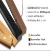 2 Pack Magnetic Poster Hanger Wooden Poster Hangers, 24 Inch, Extra Strong Magnets, Quick Assembly and Easy Use, Wood Poster Hanger for Wall Art, Pictures, Prints, Maps, 30x40 30x20 30x24, Black view 3