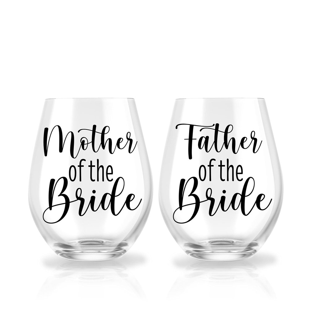 Crazy Paisley Designs - Mother & Father of the Bride (or Groom) Glass Set
