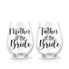 Crazy Paisley Designs - Mother & Father of the Bride (or Groom) Glass Set view 1