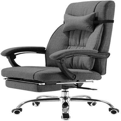 Office Computer Chair Gaming Chair Office Chair Swivel Chair Executive Swivel Office Chair with Footrest Linen Ergonomic Office Reclining Chair Adjustable High Back Office Armchair Computer Desk Chair