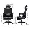 Neck Support Comfortable Office Chair for Sitting All Day,Adults Gaming Chairs Ergonomic Desk Chair,High Back Swivel Task Chairs with Footrest,330 Lb Capacity(64x117-127cm(25x46-50in), Black) view 2