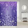 72"x84" Glitter Print (No Glitter) Diamond Leopard Bath Curtain Purple Silver Shiny Animals Shower Curtain For Waterproof Luxury Colorful Bling Bathroom Shower Curtain Set Bathroom Accessories view 2