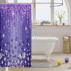 72"x84" Glitter Print (No Glitter) Diamond Leopard Bath Curtain Purple Silver Shiny Animals Shower Curtain For Waterproof Luxury Colorful Bling Bathroom Shower Curtain Set Bathroom Accessories view 3