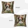 KURISOE Throw Pillow Cover Beagle Dog Forest, 24"x24" Square Cushion Covers for Gifts Anniversary Leaves view 3