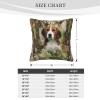 KURISOE Throw Pillow Cover Beagle Dog Forest, 24"x24" Square Cushion Covers for Gifts Anniversary Leaves view 4