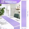12 Pack Lavender Satin Table Runner 12 x 108 Inch Long Premium Table Runners for Wedding Party Events Decoration,Birthday Parties,Banquets Decorations,Graduations,Engagements view 2