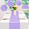 12 Pack Lavender Satin Table Runner 12 x 108 Inch Long Premium Table Runners for Wedding Party Events Decoration,Birthday Parties,Banquets Decorations,Graduations,Engagements view 3