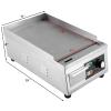 Commercial Electric Griddle 110V 1300W Electric Flat Top Griddle Non-Stick Teppanyaki Grill, 21'' x 12'' Cooking Plate, Stainless Steel Restaurant Electric Countertop Griddle Tabletop Grill view 2