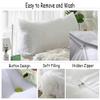NENIUX Tufted Triangular Backrest Pillow Cushion, Removable Cover Bolster Rest Reading Pillow, Large Headboard Reading Cushion for Bed Sofa Rest,Brown,39x8x20inch view 3