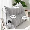 NENIUX Tufted Triangular Backrest Pillow Cushion, Removable Cover Bolster Rest Reading Pillow, Large Headboard Reading Cushion for Bed Sofa Rest,Brown,39x8x20inch view 4