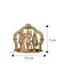 BEXCO Ram darbar Idol Height 7 cm for Car Dashboard | Home Decor | Gifting | Decorative Showpiece. (Gold) view 2