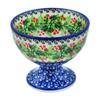 Polmedia Polish Pottery Goblet - Blooming Rowan Pattern Handmade in Boleslawiec Poland by Ceramika Artystyczna + Certificate of Authenticity view 1