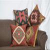 Arise Export Boho Throw Pillow Covers Set of 4 - Rug Cushioncase Handcrafted Kilim Pillow Cover Wool and Jute Woven Cushion Cover Ethnic Home Decor Couch, Sofa or Bed (Pattern 3, 18" x 18") view 1