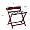 ArtsPavilion Wood Folding Luggage Rack, 2 Layer Household Suitcase Backpack, with Shoe Rack Bracket, for Bedroom, Guest Room, Hotel view 2