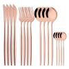 NEPIAN Black 16pcs Dinnerware Forks Spoons Cutlery Set 304 Stainless Steel Silverware Western Tableware Set Wedding Gift leisurely (Color : Rose-01) view 1