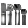 NEPIAN Black 16pcs Dinnerware Forks Spoons Cutlery Set 304 Stainless Steel Silverware Western Tableware Set Wedding Gift leisurely (Color : Rose-01) view 2