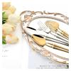 NEPIAN Black 16pcs Dinnerware Forks Spoons Cutlery Set 304 Stainless Steel Silverware Western Tableware Set Wedding Gift leisurely (Color : Rose-01) view 4