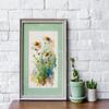 7Dots Art. Watercolor Flowers Art. Watercolor Art Print, poster size, bedroom, and kid's room. No frames included. (chamomile) view 4