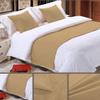 British-Linen Bed Runner 1 Piece - Scarf Protector Slip Cover for Bedroom, Hotel, Wedding Room, 400TC & 100% Egyptian Cotton Luxury Scarves for Foot of Beds - Taupe Solid, Queen Size. view 2