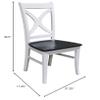 BingLTD - Madison 39" Tall Dining Chair - White Set of 2 (CH14-RW-WHT) view 2