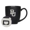 Rico Industries NCAA Baylor Bears Main 15oz Laser Engraved Matte Black Ceramic Bistro Mug - For Hot or Cold Drinks view 1