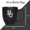 Rico Industries NCAA Baylor Bears Main 15oz Laser Engraved Matte Black Ceramic Bistro Mug - For Hot or Cold Drinks view 4