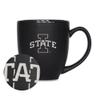 Rico Industries NCAA Iowa State Cyclones Main 15oz Laser Engraved Matte Black Ceramic Bistro Mug - For Hot or Cold Drinks view 1
