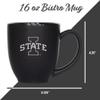 Rico Industries NCAA Iowa State Cyclones Main 15oz Laser Engraved Matte Black Ceramic Bistro Mug - For Hot or Cold Drinks view 4