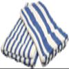 6 Piece Poolside Beach Pool Towels Striped Blue/White 300 GSM 100% Ring Spun Cotton 30" x 60" view 1