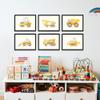 Construction Car Posters for Kids Bedroom/Set of 6 Boys Room Wall Decor, Construction Decor for Boys Room/Car Art, Toddler Boy Room Decor/Cute Vehicle Paintings Nursery Artwork (8 x 10, Inches) view 2