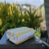 3 Piece Poolside Beach Pool Towels Striped Yellow/White 300 GSM 100% Ring Spun Cotton 30" x 60" view 3