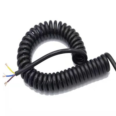 GatherTOOL 1Pc Spring Spiral Wire Cable 3 Core 14AWG 17AWG 18AWG 20AWG with Length 2.5m 5m 7.5m Black Power Cord Expandable Wire 0.5/1.0/2.0 Square Millimeter (Size : 7.5m, Color : 14 AWG)