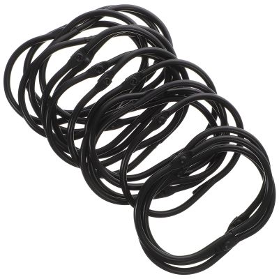 Alipis Shower Curtain Hooks Double Sided 30pcs Stainless Steel Rings Easy Install for Bath Curtain Rod