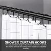 Alipis Shower Curtain Hooks Double Sided 30pcs Stainless Steel Rings Easy Install for Bath Curtain Rod view 3