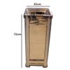 DYPASA Garbage Can Fashion Creative Trash Can Square Hotel Lobby Shopping Mall Stainless Steel Trash Can with Ashtray Wastepaper Basket view 2