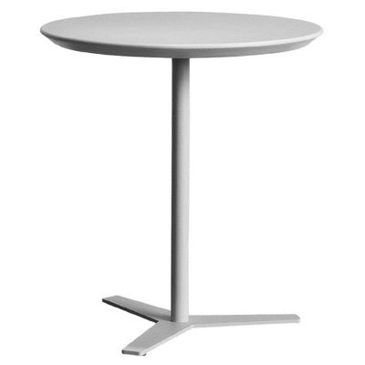 Meiiron Bar Table, Bistro Dining Table for Dining Room, Living Room, Kitchen, Courtyard, Terrace, Cafe Pub Table with Iron Leg and Wood Top (Color : White, Size : 50x75cm)