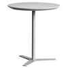 Meiiron Bar Table, Bistro Dining Table for Dining Room, Living Room, Kitchen, Courtyard, Terrace, Cafe Pub Table with Iron Leg and Wood Top (Color : White, Size : 50x75cm) view 1