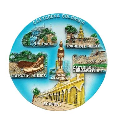 Cartagena Colombia Refrigerator Magnet Travel Souvenir 3D Fridge Decoration Magnetic Sticker Hand Painted Craft Collection