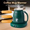 Bsigo Cute Cat Mug Set & Electric Smart Mug Warmer for Home & Office, Beverage Tea & Coffee Cup Warmer with 3-Temp Settings, 8H Auto Shut Off, Green view 2