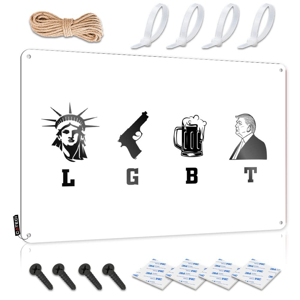 Abipuir Funny Metal Signs for Outdoors Banger-LGBT-Liberty Guns Beer Tin Sign Fun Stuff Hanging Decorations for Bedroom (Size : 30X40CM)