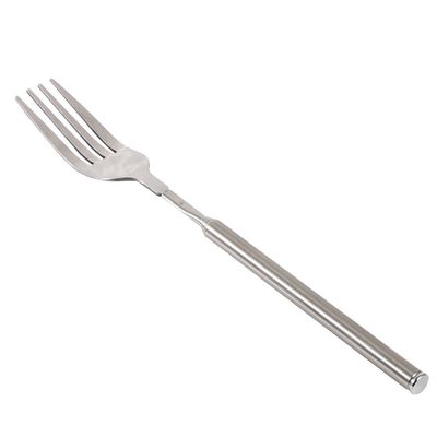 Stainless Steel Dinner Fork, BBQ Telescopic Extendable Dinner Fruit Dessert Long Handle Fork Stainless Steel Cutlery