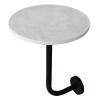 Meiiron Wall Mount Table, Round Bistro Pub Table Low Height Cocktail Table Black Iron Base and Gray Cement Top (Size : Dia40cm(15.7")) view 1
