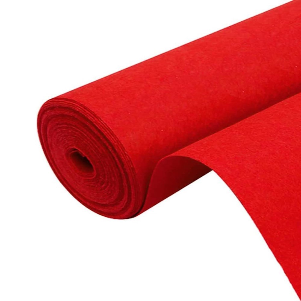 Red Carpet Aisle Runner, 10m 20m 30m Wedding Walkway Runner 2mm Extra-Thick Polyester Carpet Rug Cutable Carpet Floor Runners for Wedding, Party, Hallway (Size : 1.5x20m)