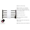 HEATGENE Towel Warmer 4 Bar Towel Dryer Wall-Mounted Plug-in Bath Towel Heater - Venetian Bronze view 4