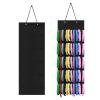 Tudomro Hanging Headband Holder for Girls Felt Hair Accessories Organizer with 60 Elastic Bands Bow Hanger for Girls Hair Bows Without Headbands(Plain Style,Black) view 1