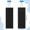 Tudomro Hanging Headband Holder for Girls Felt Hair Accessories Organizer with 60 Elastic Bands Bow Hanger for Girls Hair Bows Without Headbands(Plain Style,Black) view 2