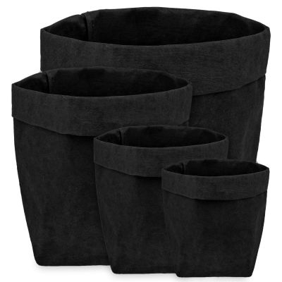 Muka 4 Pack Washable Kraft Paper Bag in 4 Sizes, Recycled Reusable Grocery Bag Multifunctional Home Decor