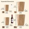 Muka 4 Pack Washable Kraft Paper Bag in 4 Sizes, Recycled Reusable Grocery Bag Multifunctional Home Decor view 2