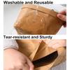 Muka 4 Pack Washable Kraft Paper Bag in 4 Sizes, Recycled Reusable Grocery Bag Multifunctional Home Decor view 3